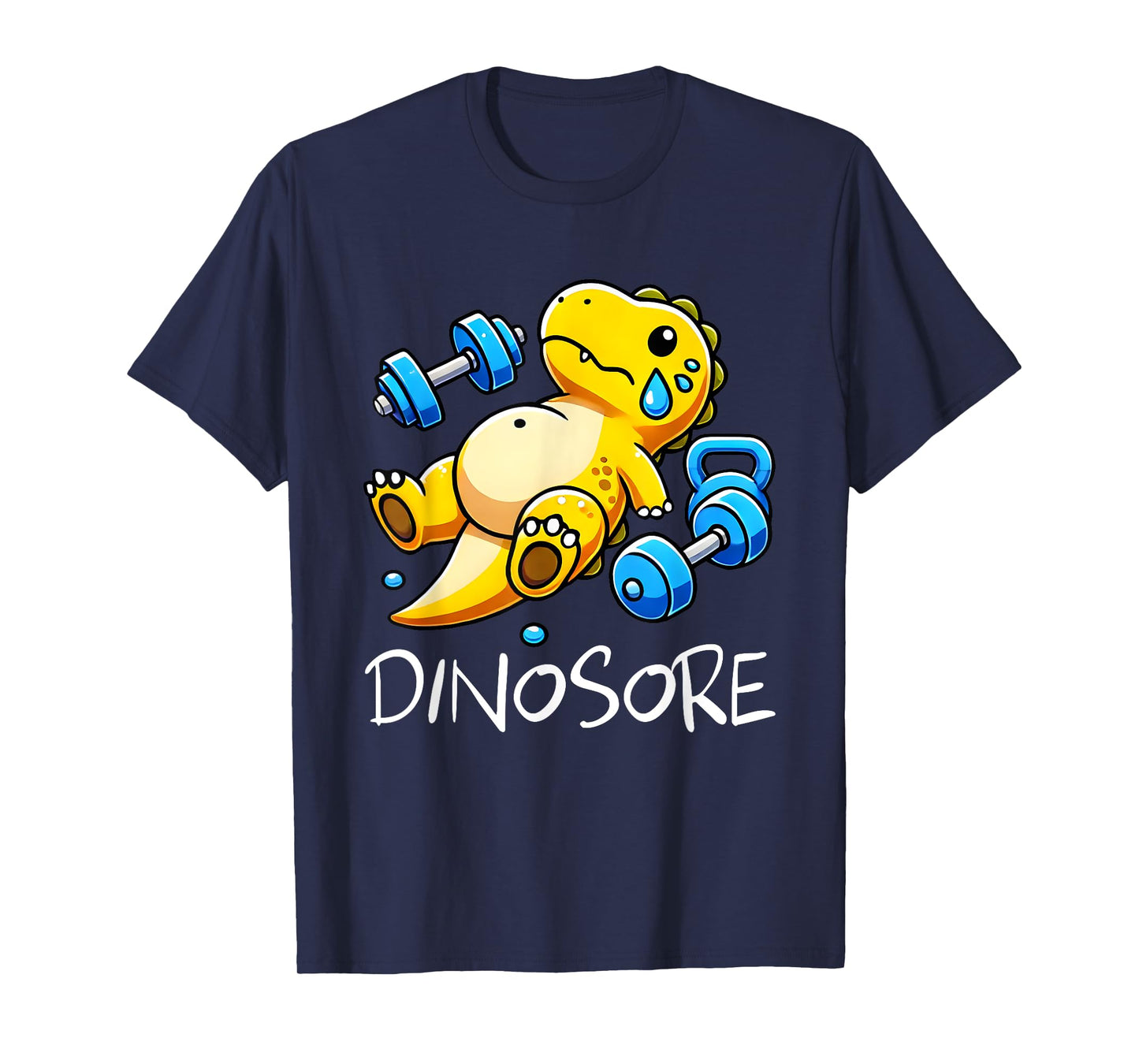 Funny Cute Dinosaur Workout Gym Fitness Weightlifting Gift T-Shirt