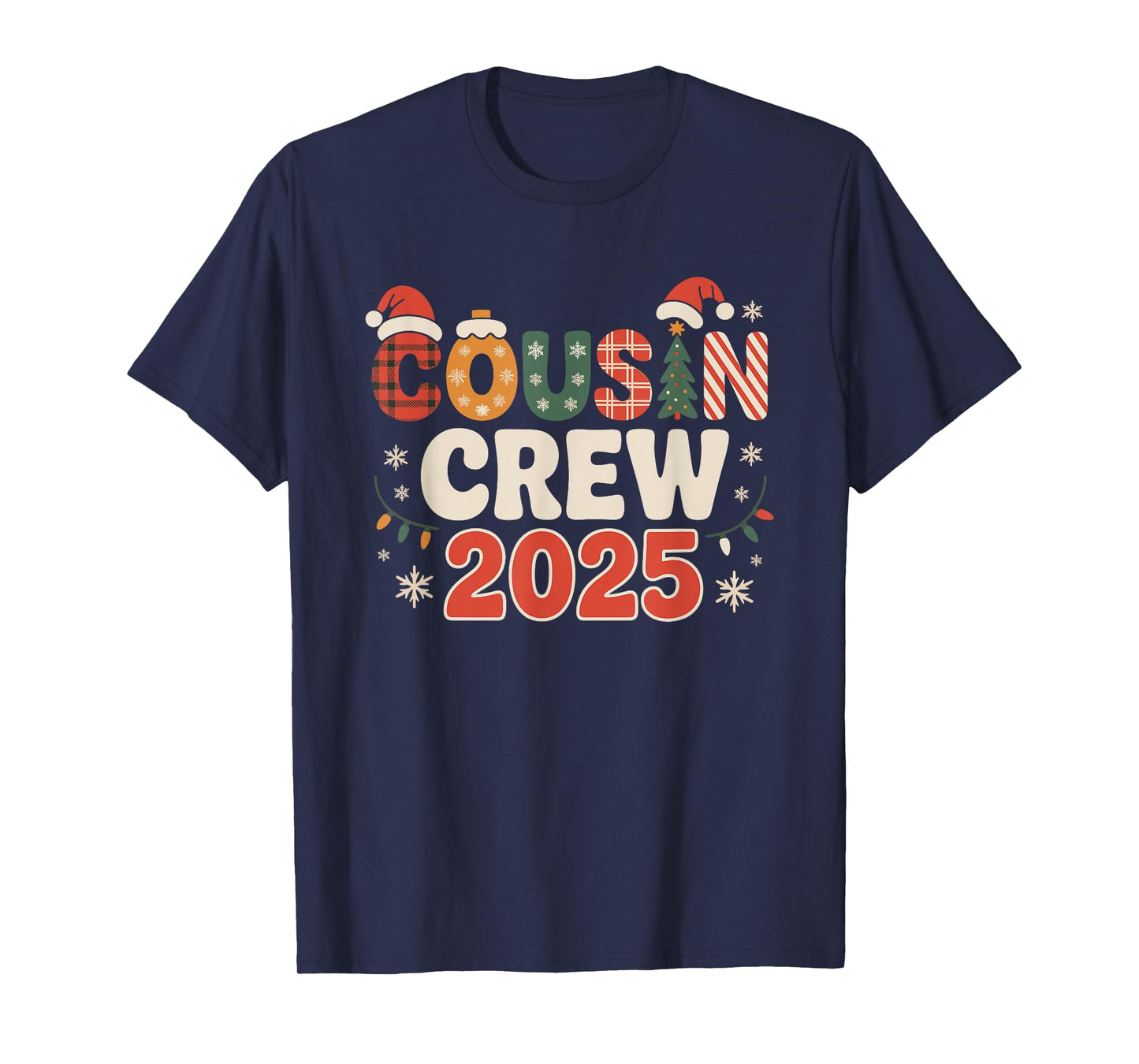 Cousin Crew Christmas 2025 Family Matching Xmas T-Shirt