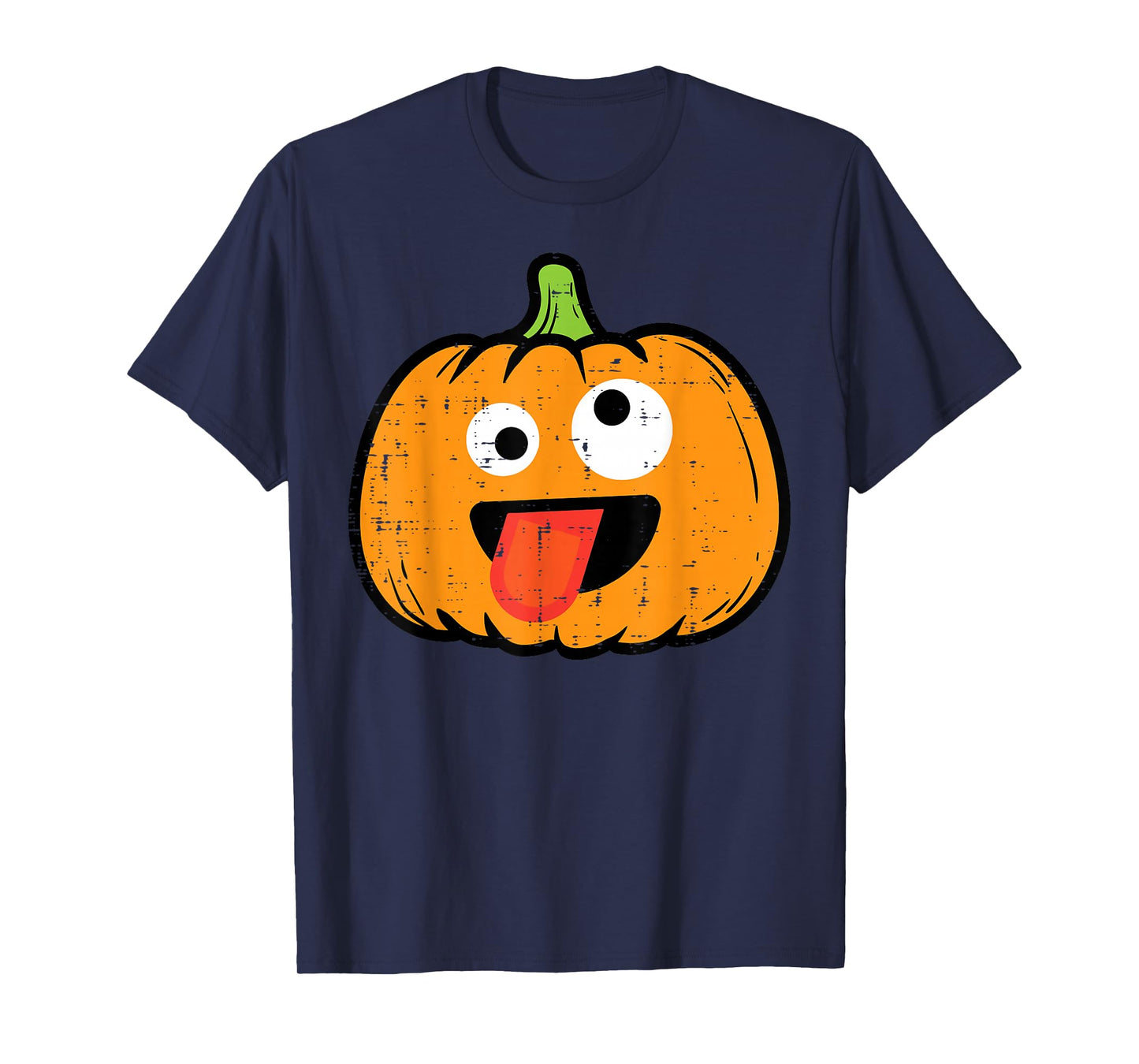 Halloween Pumpkin Tongue Out Face Costume Boy Kids Men Women T-Shirt