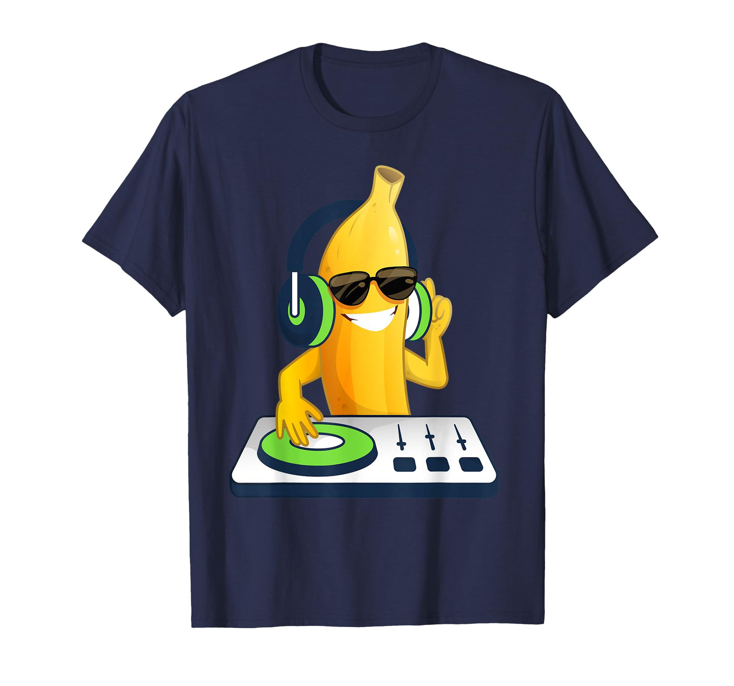 Funny Cool DJ Banana Sunglusses Costume Banana Lovers Fun T-Shirt
