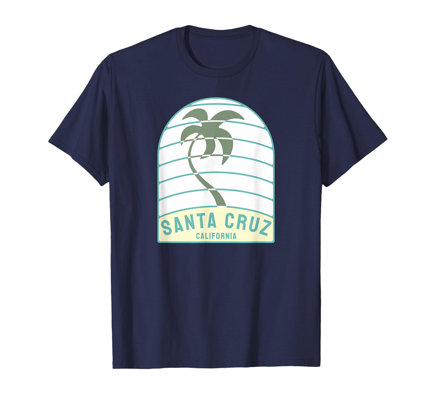 I Love Santa Cruz Beach California Palm Tree CA Vacation T-Shirt
