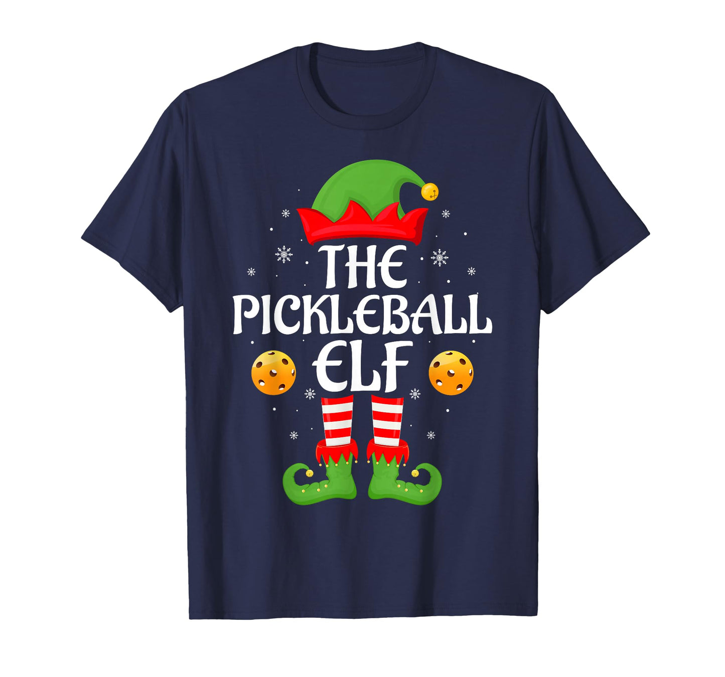 Pickleball Elf Xmas Family Matching Elf Squad Christmas T-Shirt