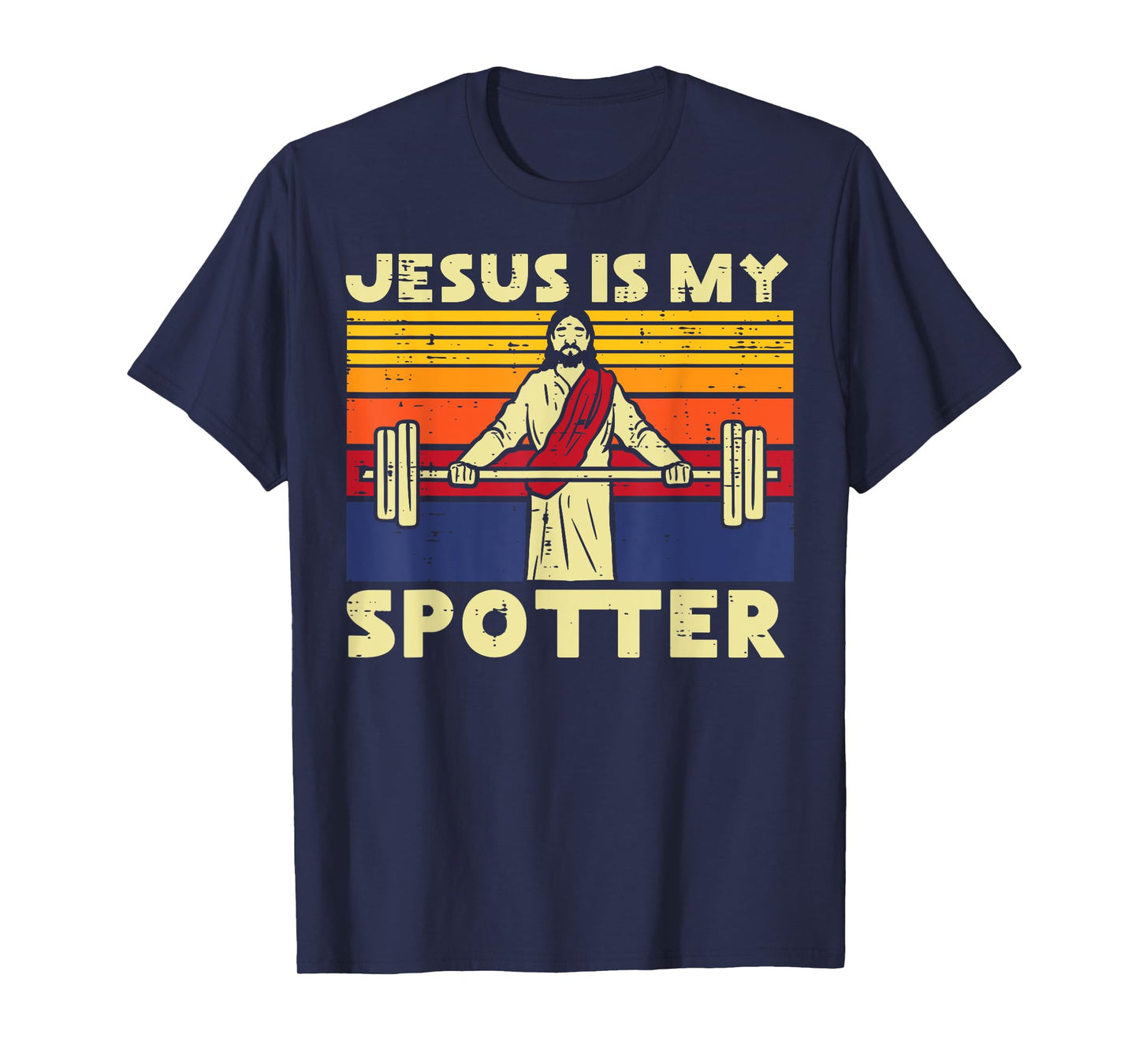 Gym Jesus Is My Spotter Christian Workout Lifting Men Women T-Shirt