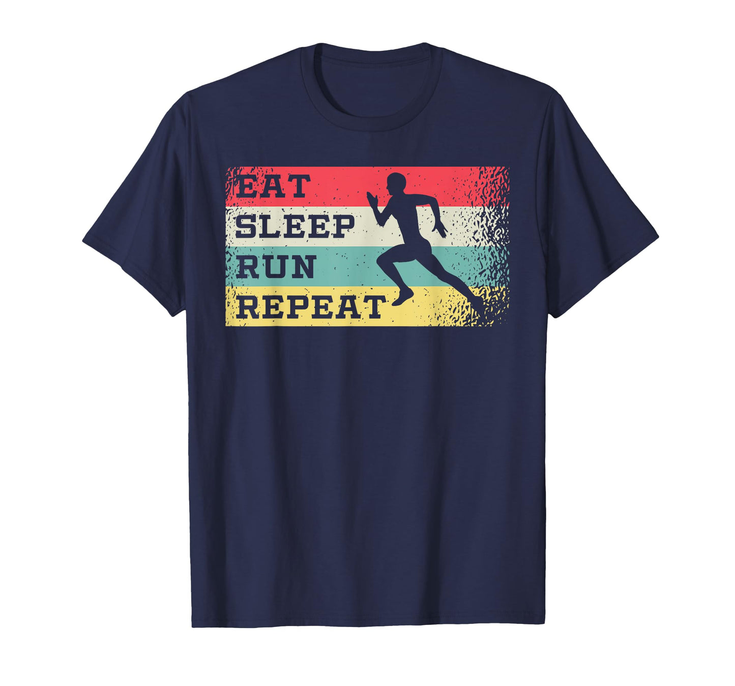 Eat Sleep Run Repeat Retro Vintage Funny Running Runner T-Shirt