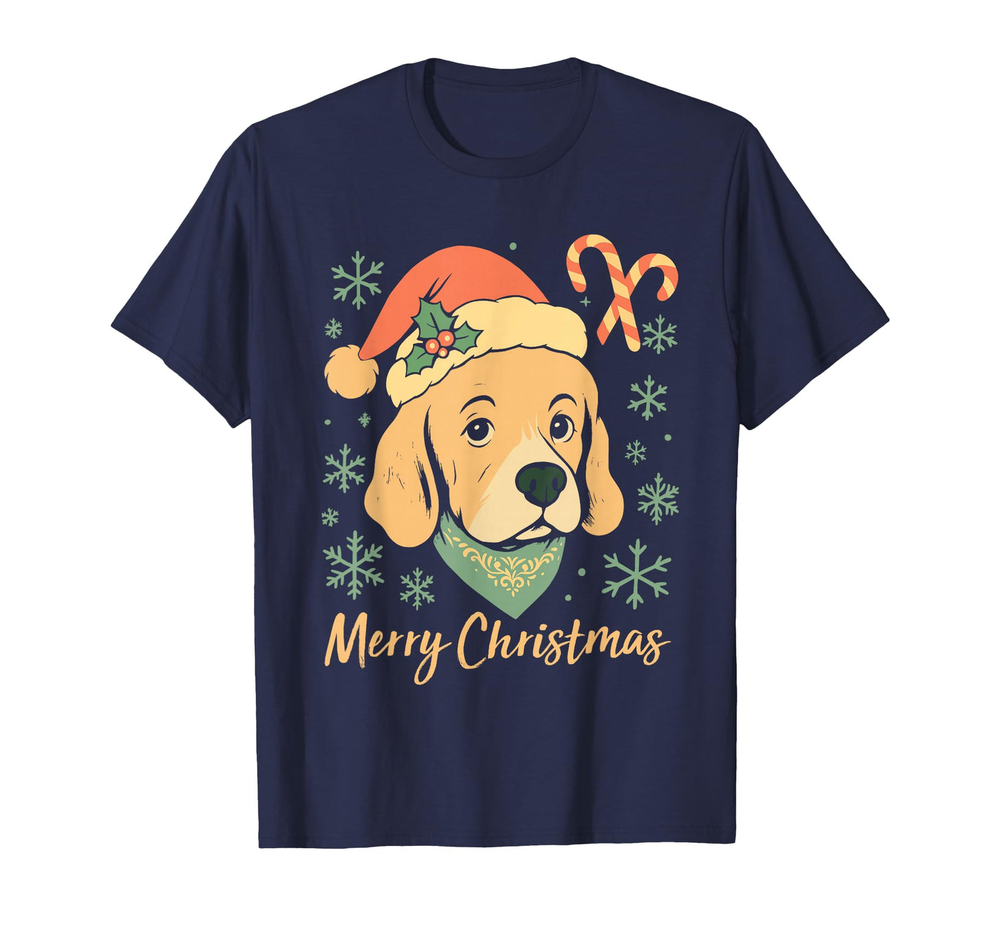 Tennessee Dog Lovers Merry Christmas Santa Hat Xmas Family T-Shirt