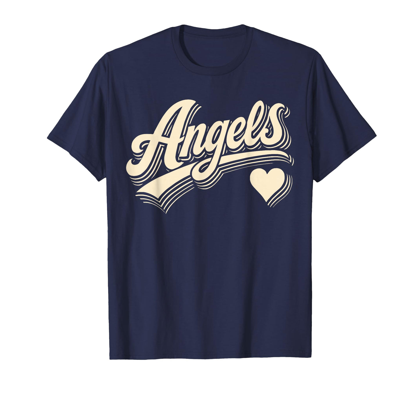 Angels Retro Script with Heart Vintage Gift For Men Women T-Shirt