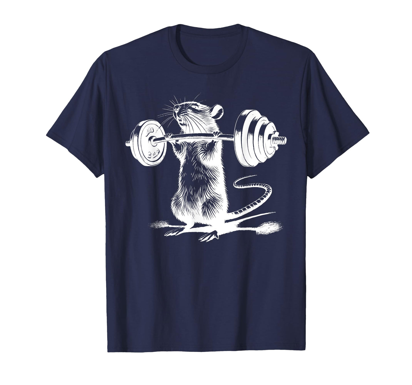 Retro Gym Rat Fitness Bodybuilding Workout Weight Lifting T-Shirt