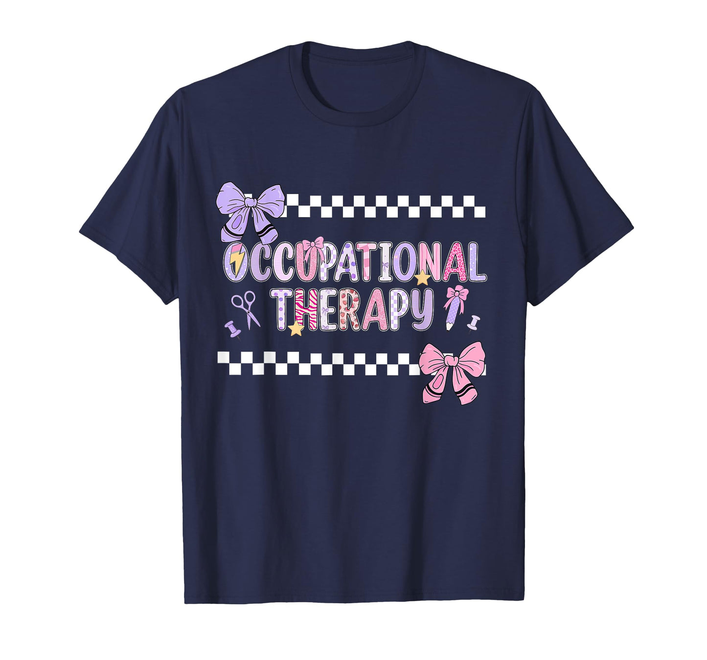 Occupational Therapy Vintage Bow Coquette OT COTA Therapist T-Shirt