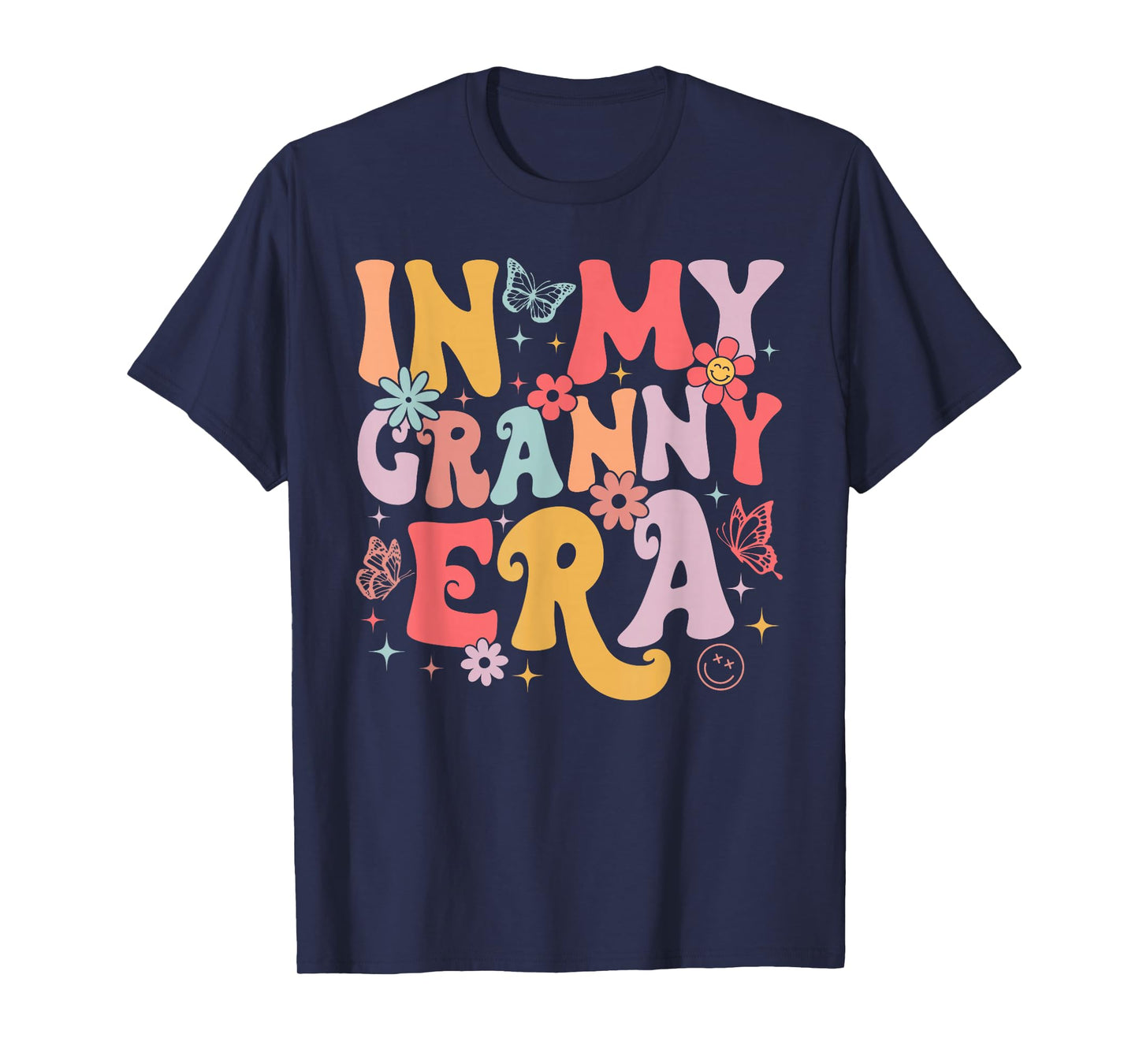 In My Granny Era Groovy Retro Mothers Day Butterfly Women T-Shirt