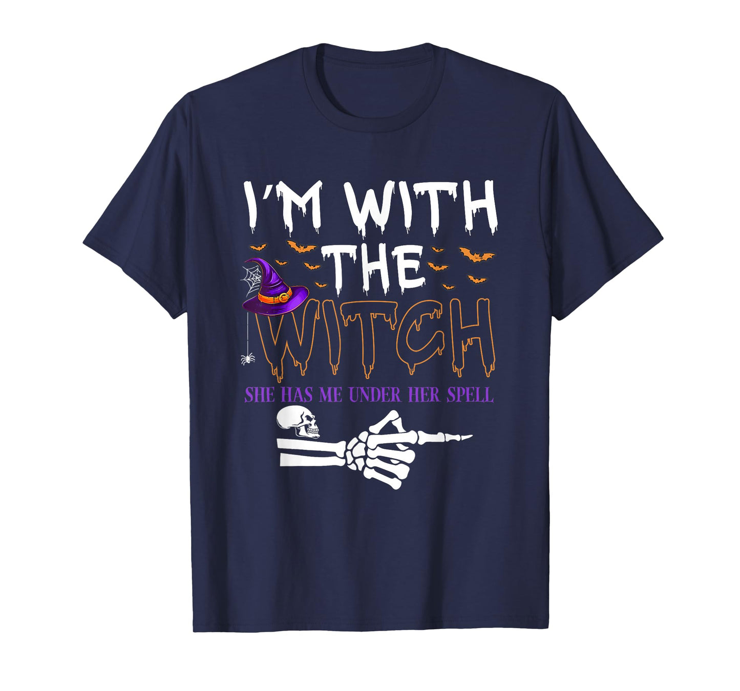 I'm with The Witch Funny Halloween Couple Costume Party T-Shirt