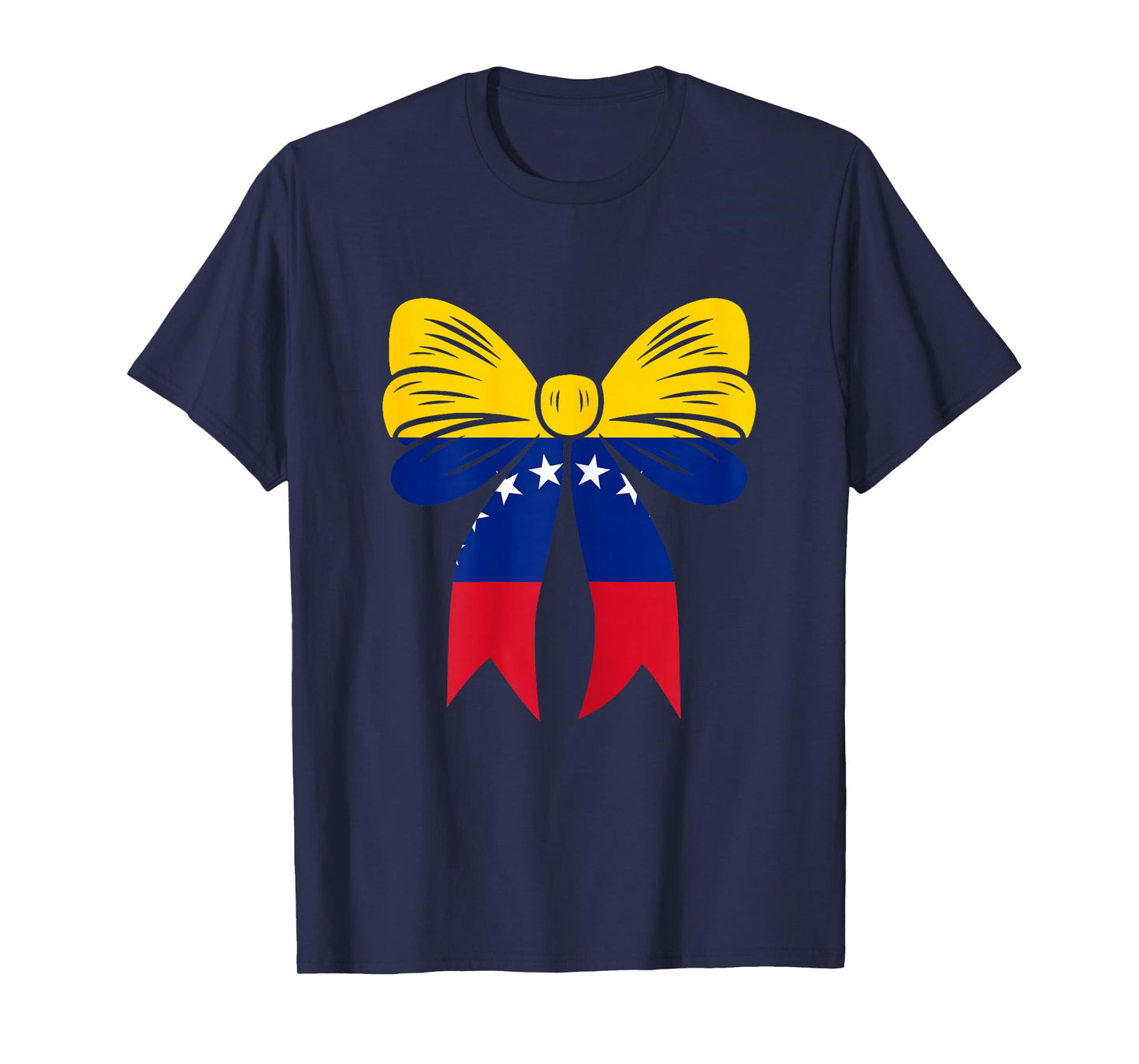 Venezuela Girl Coquette Bow Cute Ribbon Venezuelan Flag T-Shirt