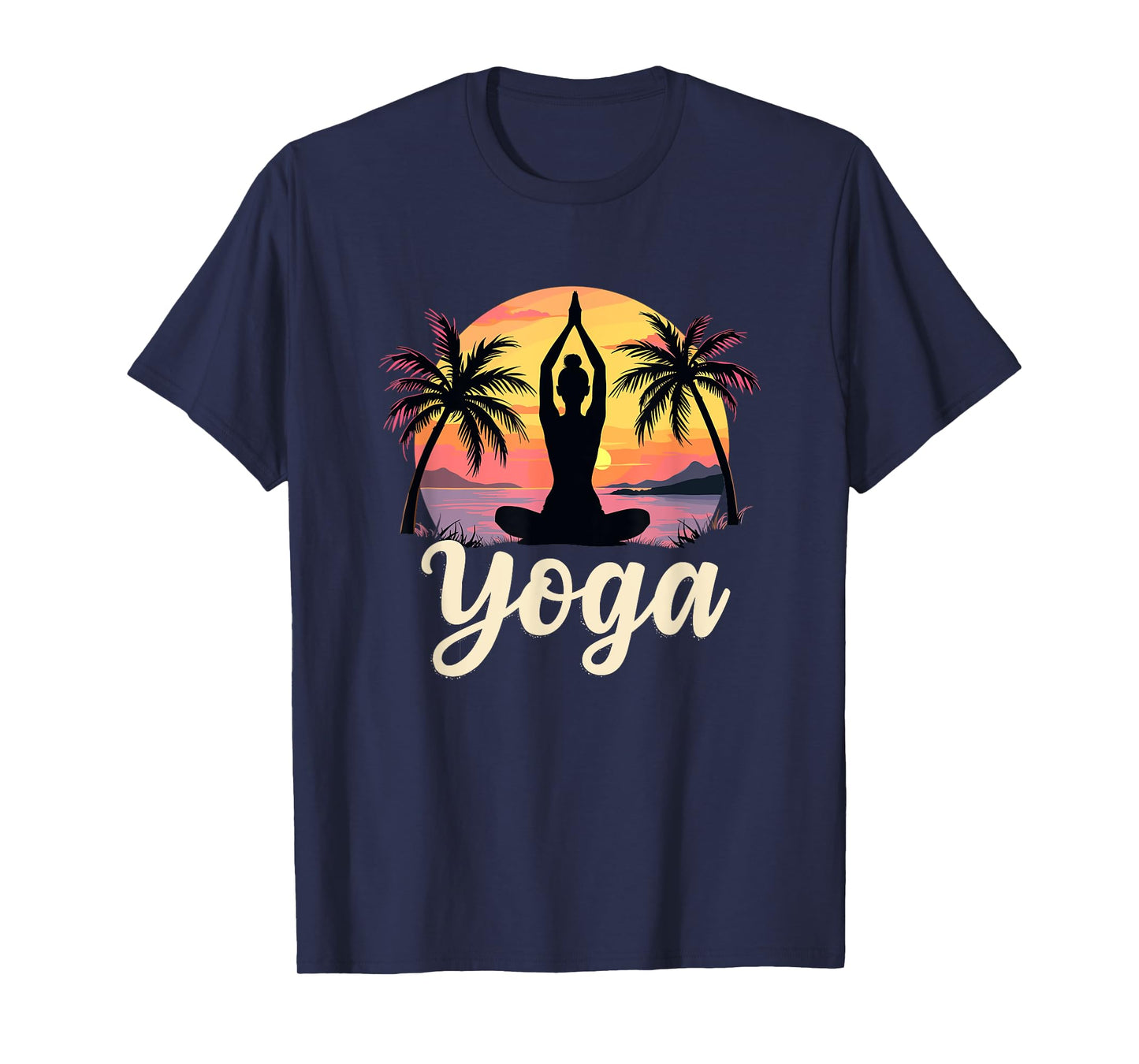 Sunsets And Yoga Meditation - Namaste Vintage Yoga T-Shirt