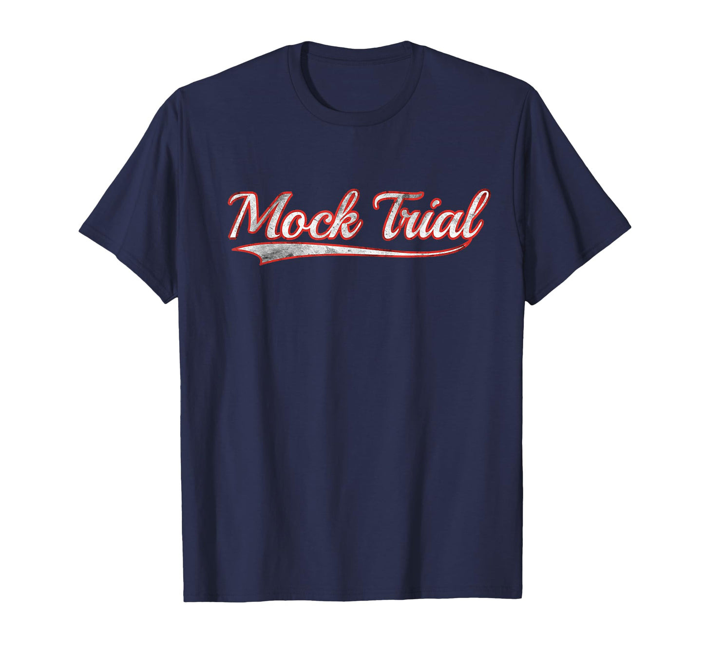Mock Trial Vintage Varsity Distressed Throwback Style T-Shirt