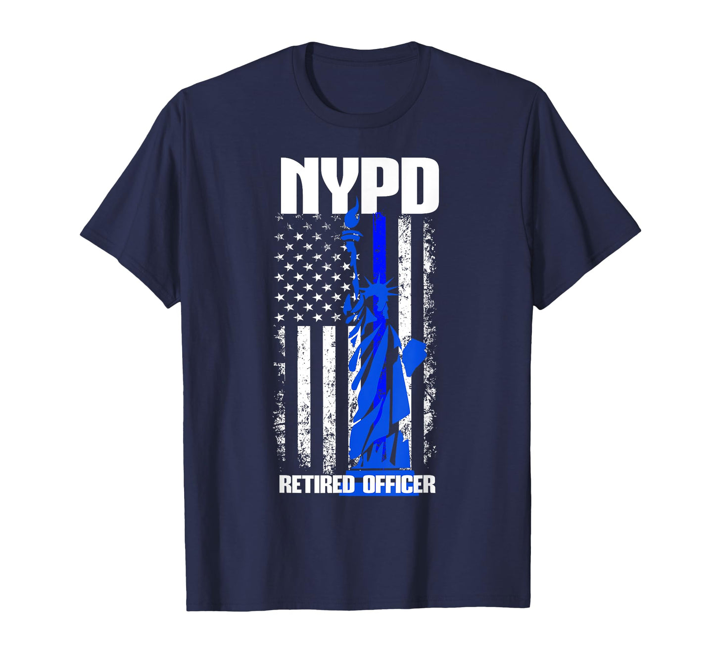 NYPD New York Police Department Statue Of Liberty Retired T-Shirt
