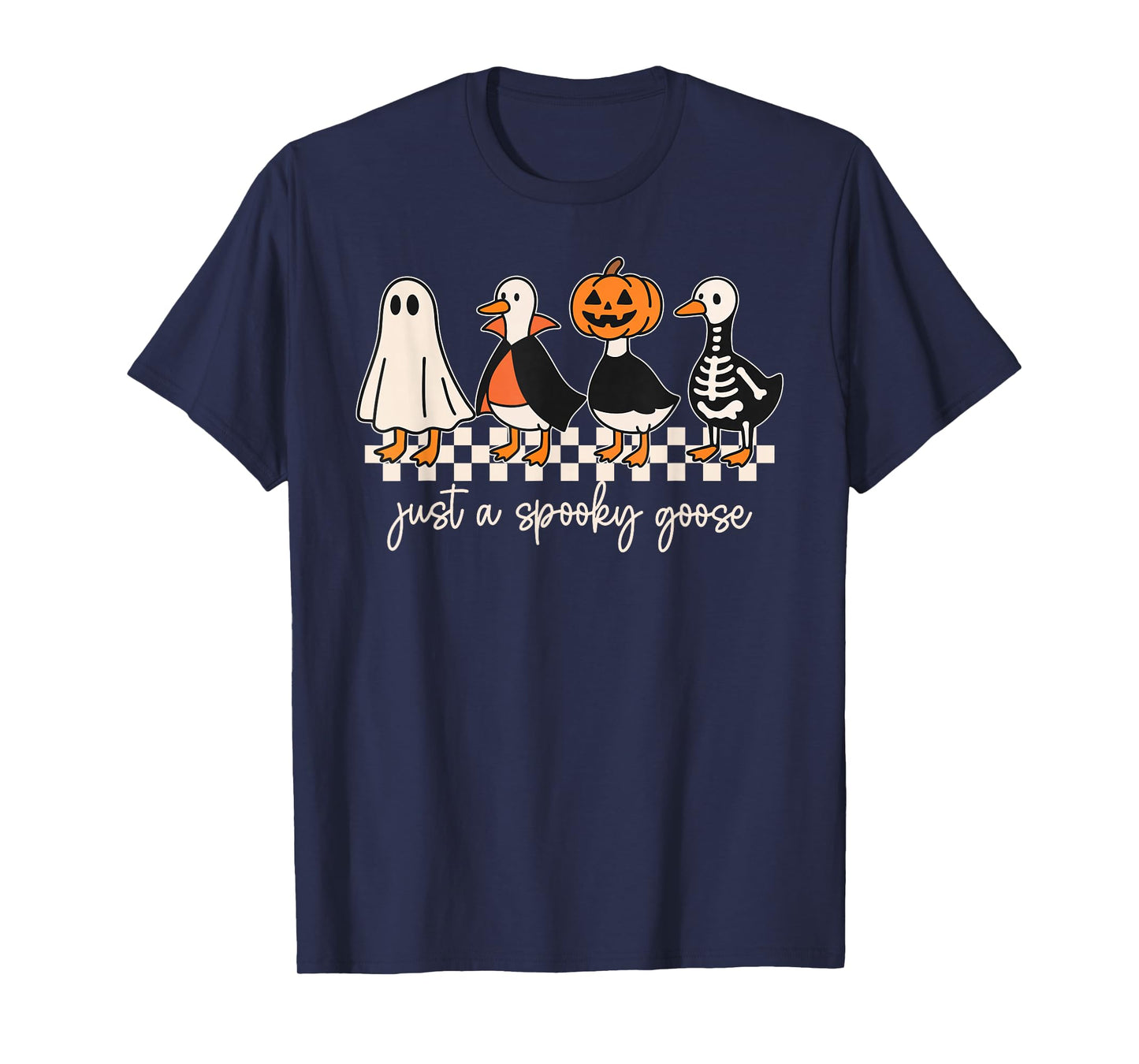 Just A Spooky Goose Halloween Silly Goose Funny Halloween T-Shirt