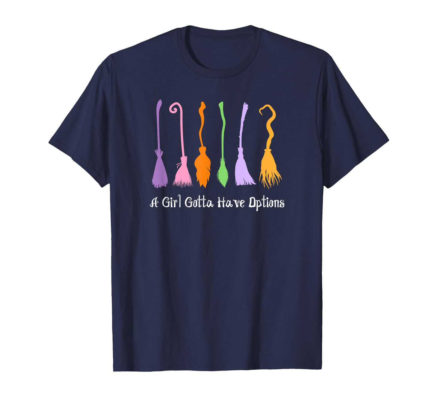 Cute Witches Broom Design for Halloween T-Shirt