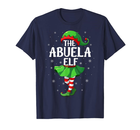 Abuela Elf Christmas Girls Women Elf Squad Xmas Family T-Shirt