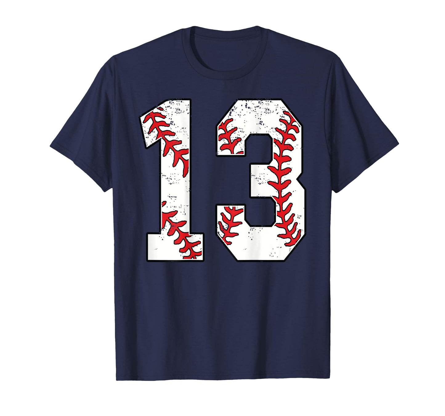 Number #13 Baseball Jersey Number 13 Print On Back T-Shirt