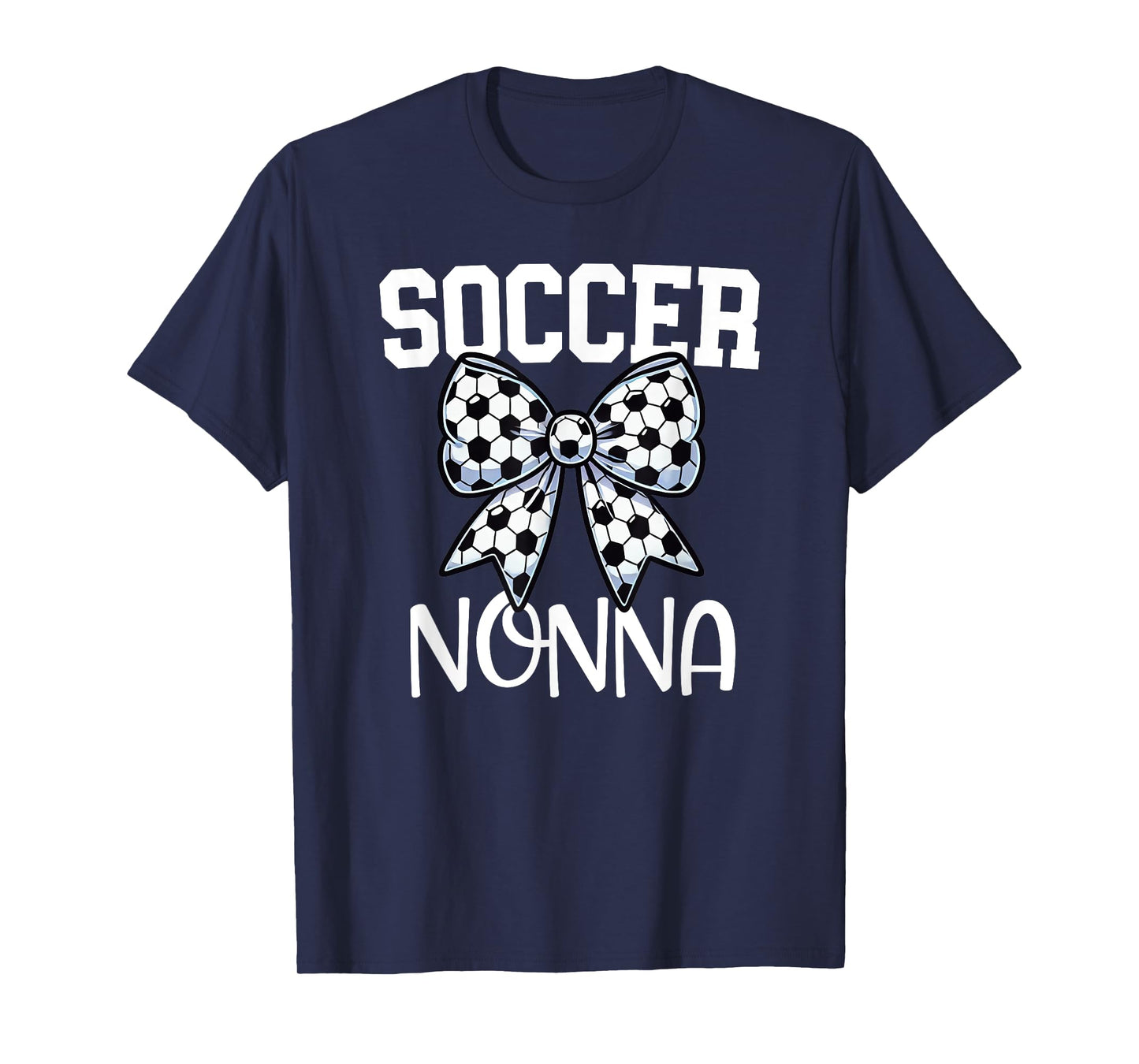 Soccer Nonna - Soccer Grandma Game day - Italian - Bow T-Shirt