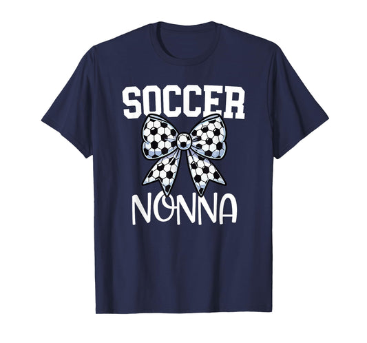 Soccer Nonna - Soccer Grandma Game day - Italian - Bow T-Shirt