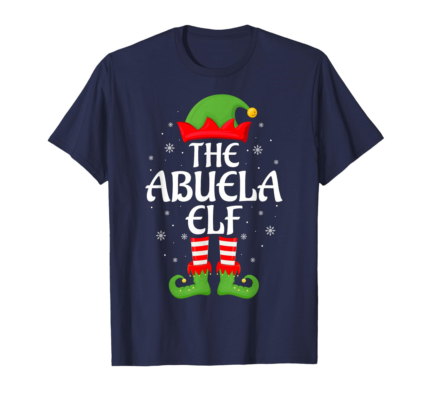 Abuela Elf Xmas Family Matching Elf Squad Christmas T-Shirt