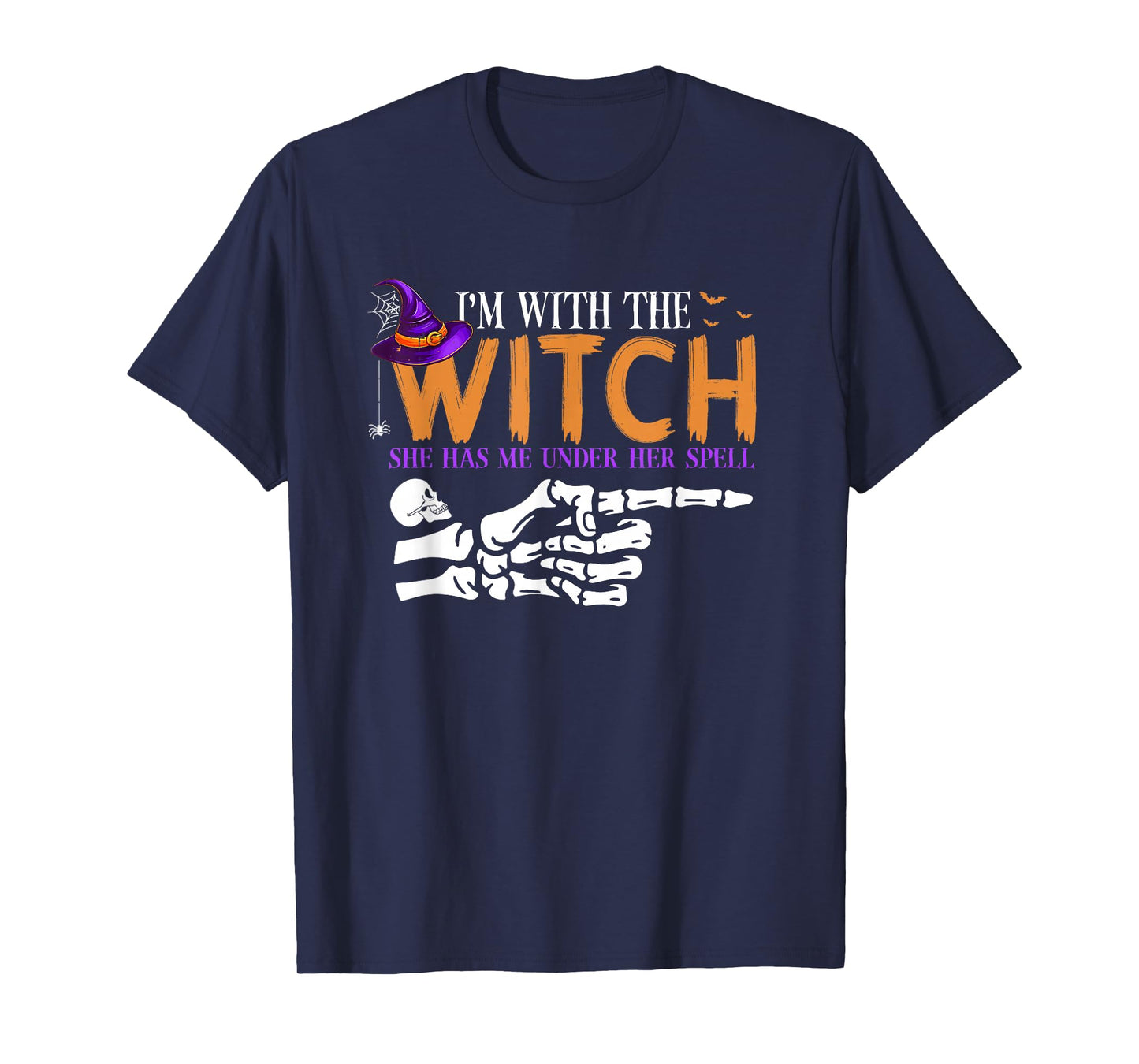 I'm with The Witch Funny Halloween Couple Costume Party T-Shirt