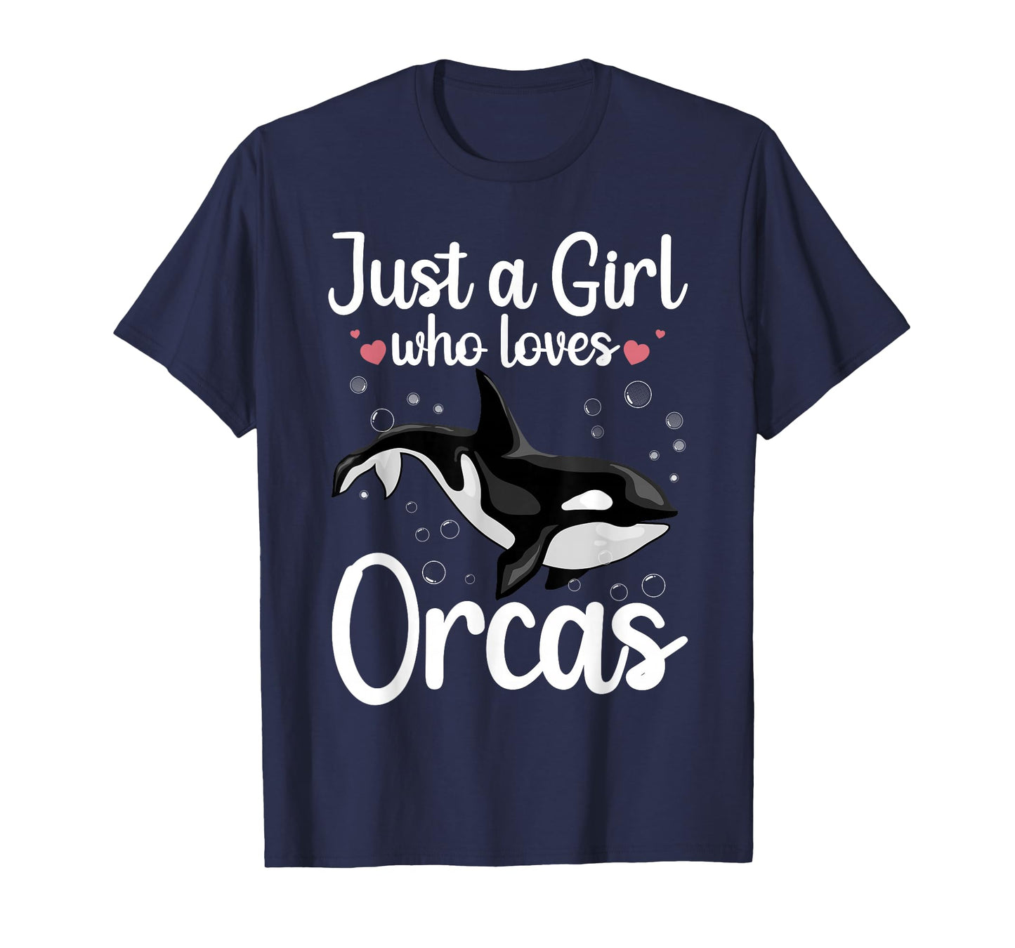 Cool Orca Whale Design For Girls Women Kids Ocean Orca Lover T-Shirt