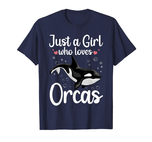 Cool Orca Whale Design For Girls Women Kids Ocean Orca Lover T-Shirt