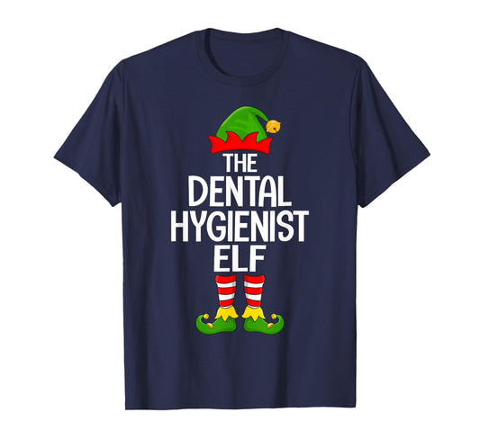 Dental Hygienist Elf Matching Family Elf Squad Christmas T-Shirt