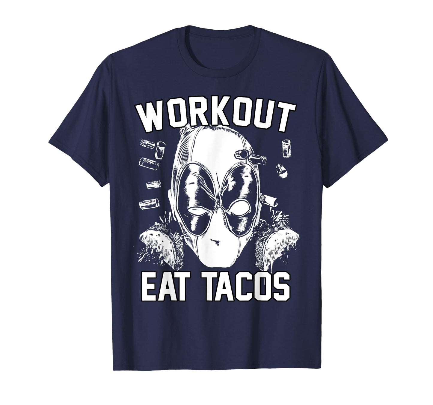 Marvel Deadpool Workout Eat Tacos T-Shirt