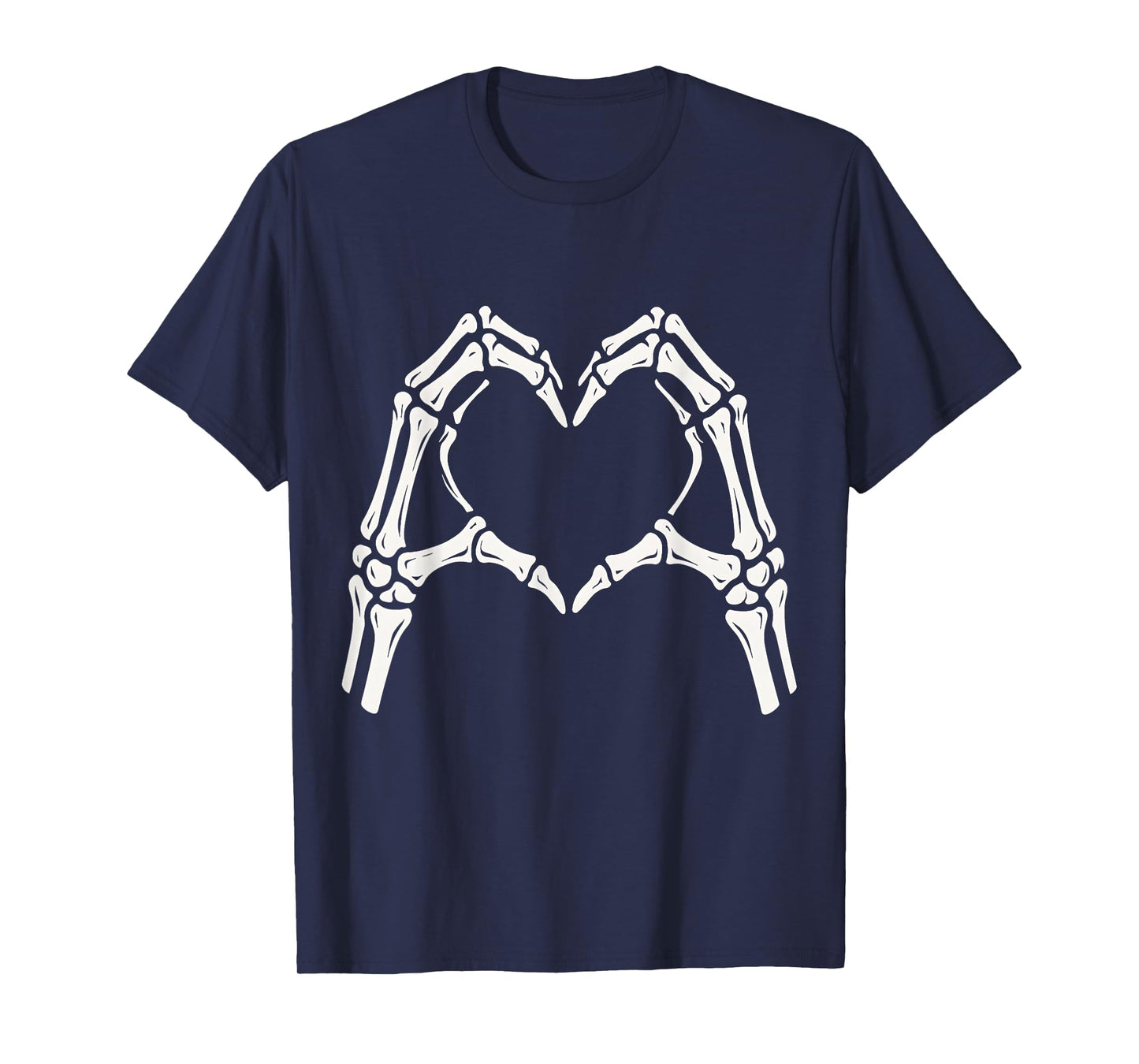 Skeleton Hand Heart Sign Vintage Halloween Costume T-Shirt