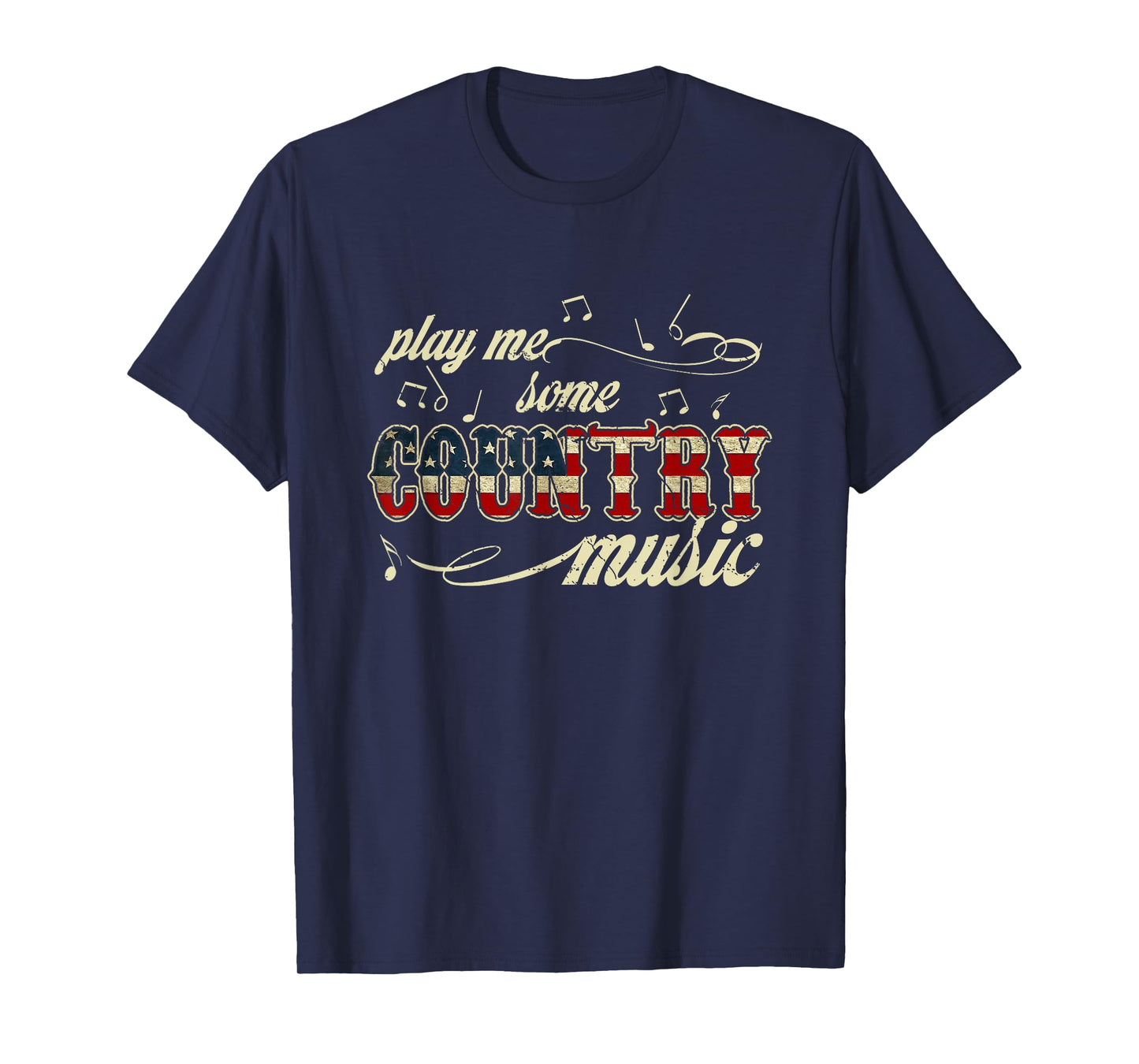 Play Me Some Country Music Western Festival American Flag T-Shirt