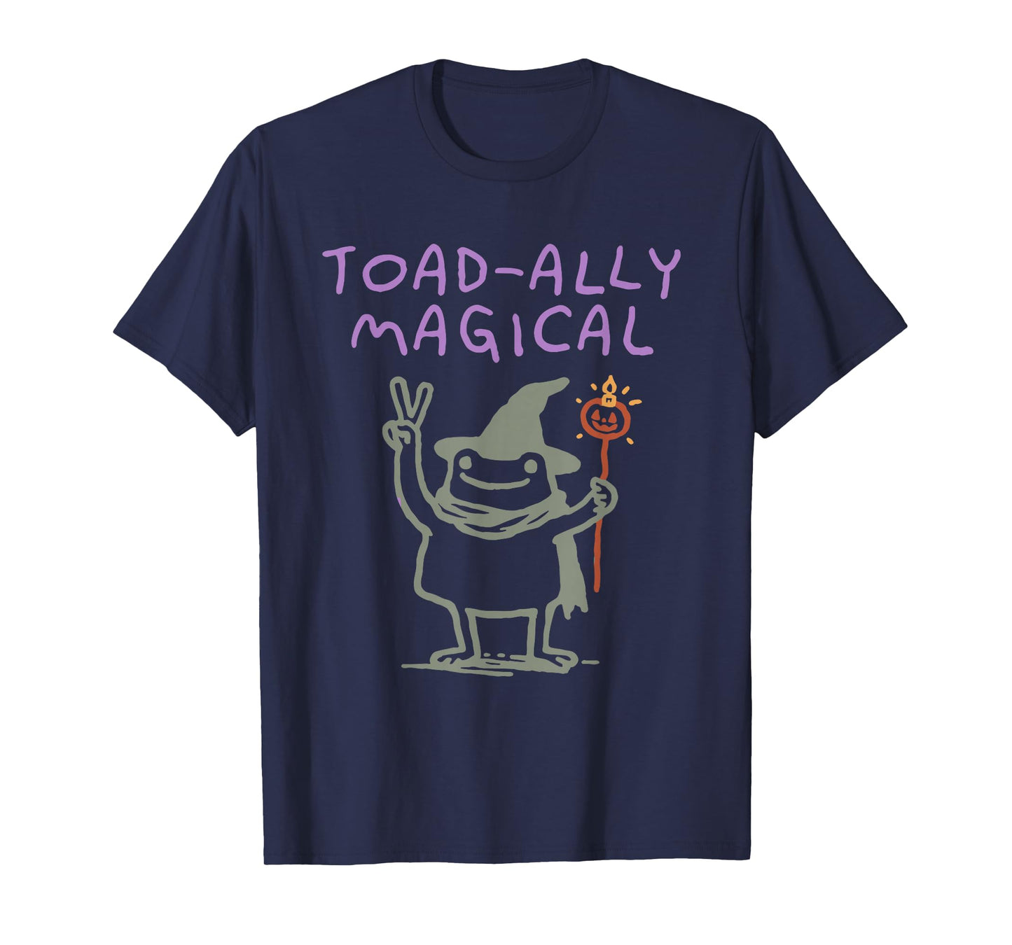 Toad-Ally Magical Frog Witchy Halloween Design T-Shirt