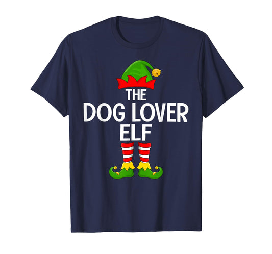 Dog Lover Elf Xmas Matching Family Elf Squad Christmas T-Shirt