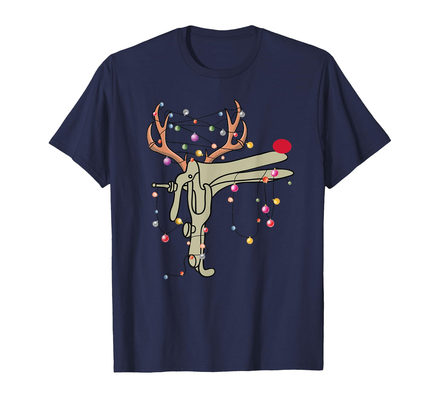 Reindeer Speculum Nurse Funny Christmas OBGYN Nurse Party T-Shirt
