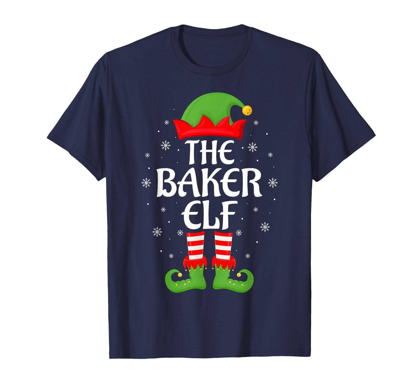 Baker Elf Xmas Family Matching Elf Squad Christmas T-Shirt