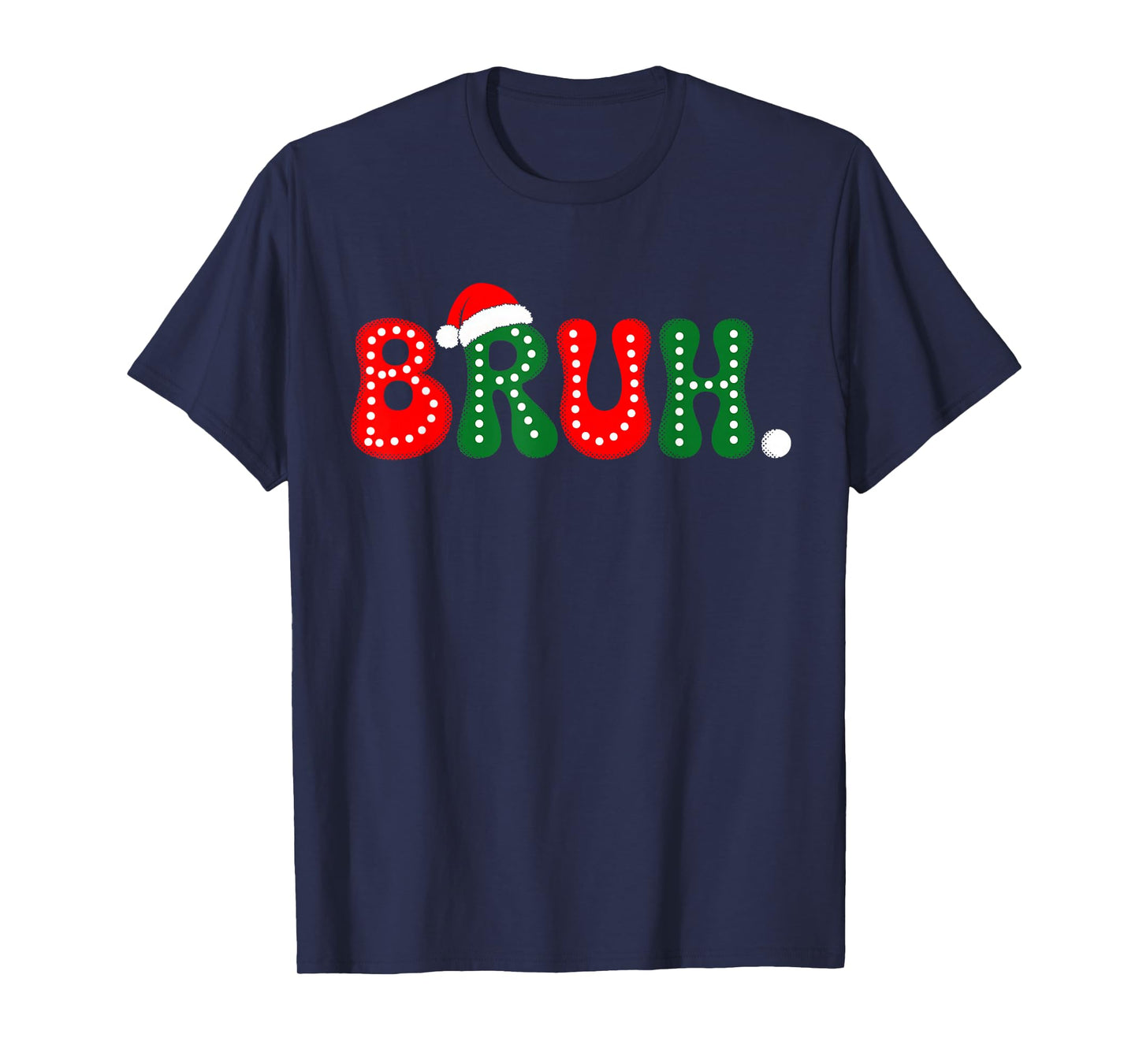 Bruh Funny Christmas Groovy Teens Boys Kids Xmas Pajamas T-Shirt