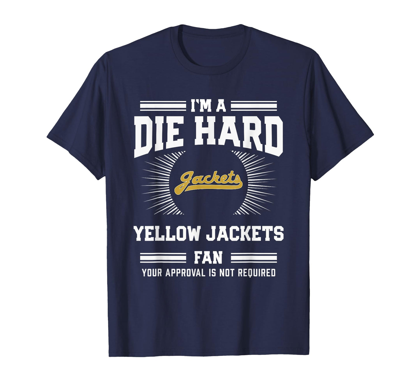 Springfield Yellow Jackets Logo Die Hard Fan HS T-Shirt