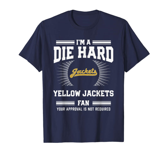 Springfield Yellow Jackets Logo Die Hard Fan HS T-Shirt