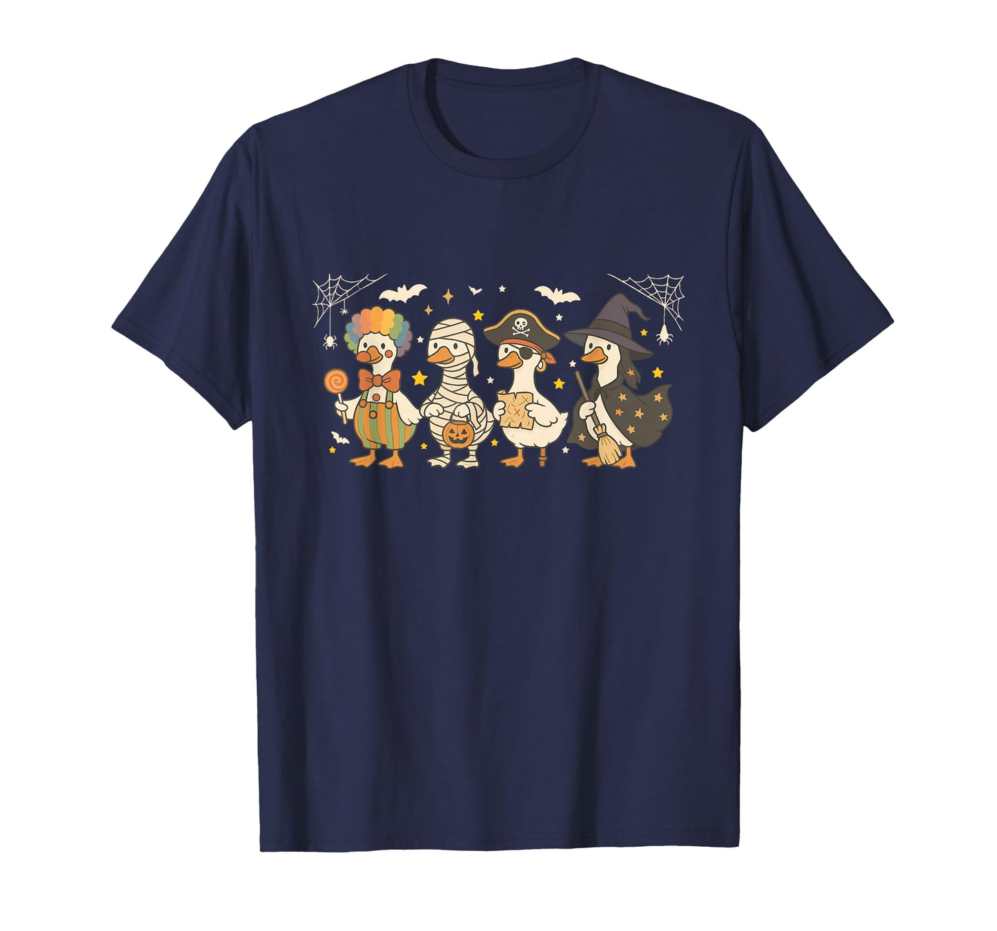 Spooky Goose Halloween Goose Witch Ghost Silly Goose Farm T-Shirt
