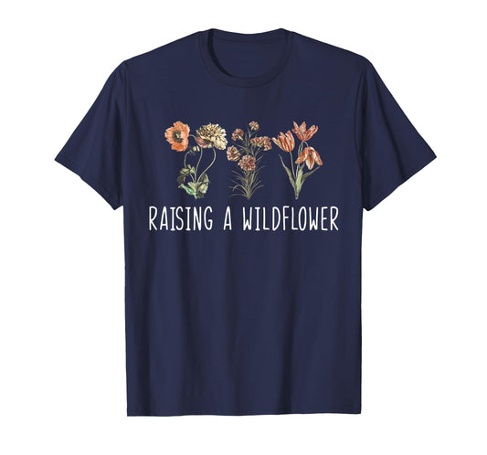 Vintage Floral Raising A Wildflower Moms Mama Mothers Day T-Shirt
