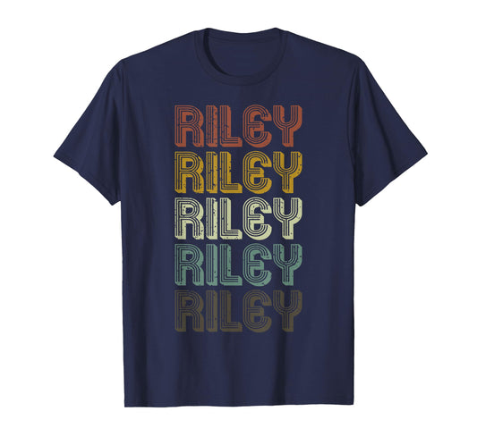 Retro Riley First Name Personalized Riley Groovy Vintage T-Shirt