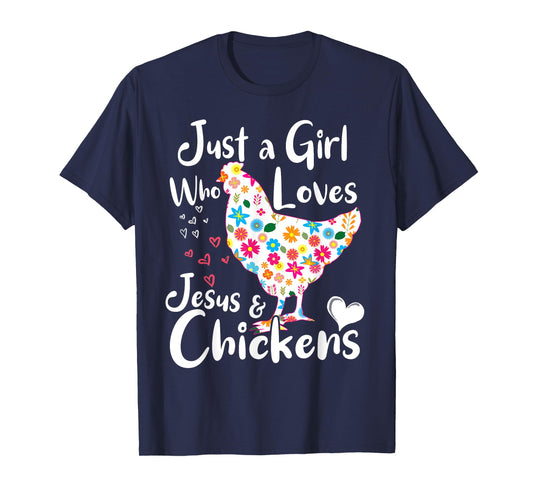Just a Girl Who Loves Jesus and Chickens Whisperer Tee Women T-Shirt