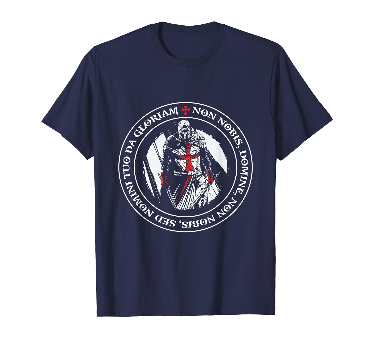 Caballero Templario Con Escudo Cruzado Y Cruz Templaria T-Shirt