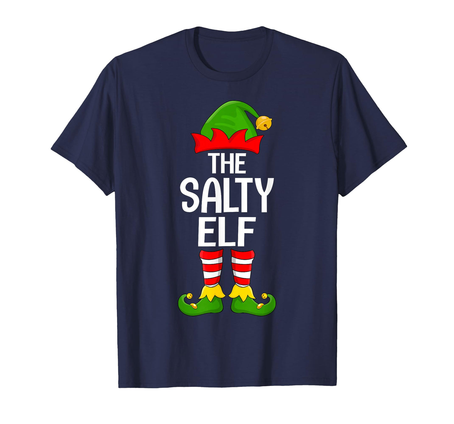 Salty Elf Xmas Matching Family Elf Squad Christmas T-Shirt