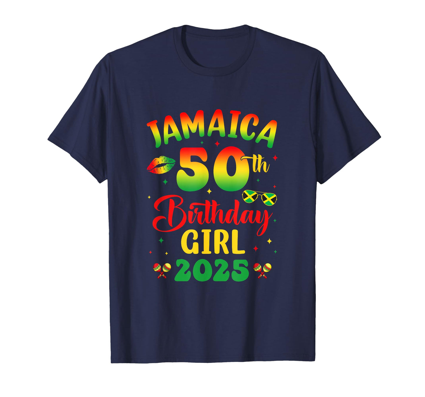 Jamaica 50Th Birthday Girl 2025 Party Matching Group T-Shirt
