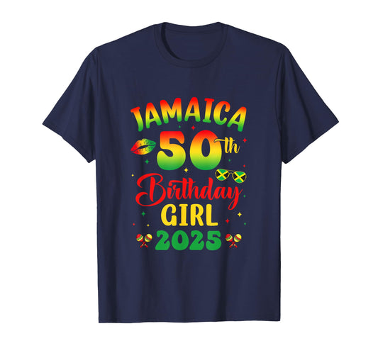 Jamaica 50Th Birthday Girl 2025 Party Matching Group T-Shirt