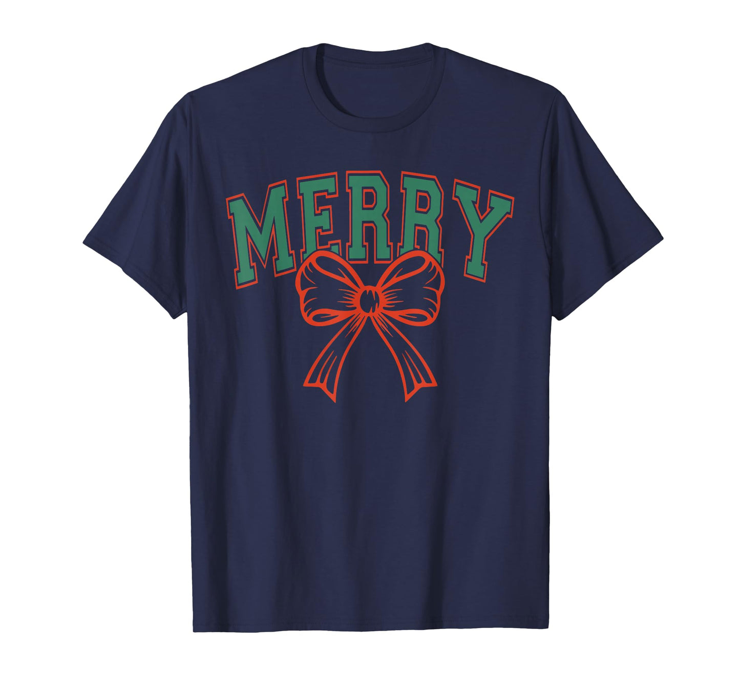 Merry Christmas Coquette Bow Xmas Family Pajamas Holiday T-Shirt