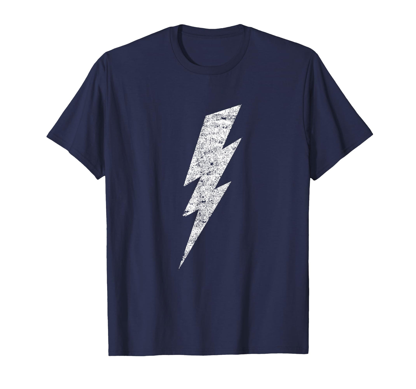 Bold Lightning Bolt - Distressed Minimalist Graphic Art T-Shirt