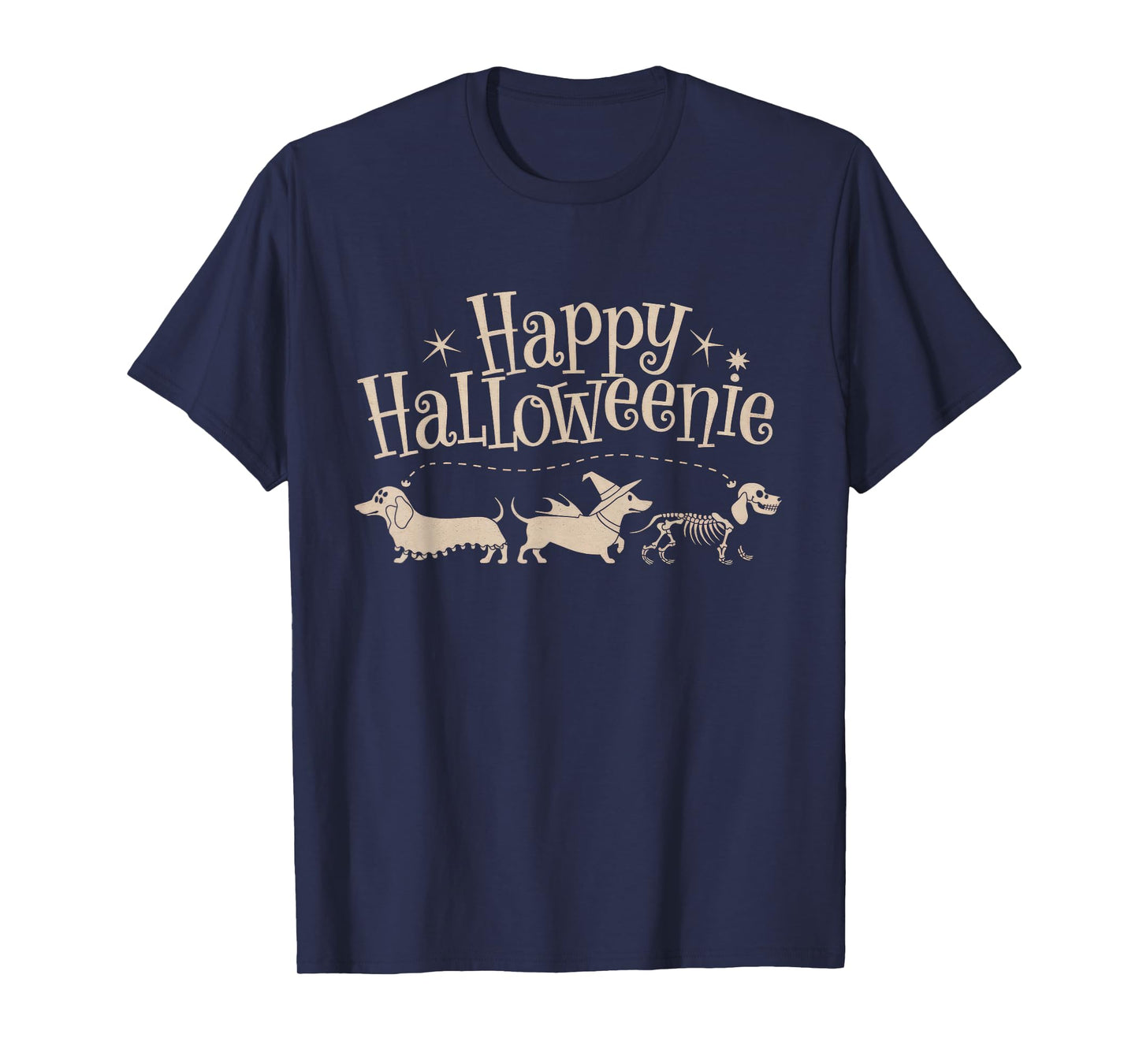 Happy Halloweenie Tshirt Women Men Wiener Monster Party T-Shirt
